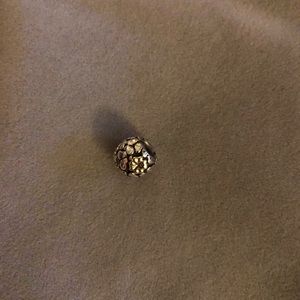 Pandora Auth. two tone flower charm